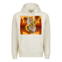 Oatmeal Heather tigers with scratches Premium Hoodie - TumblerDesignByShophia