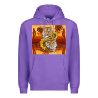 Purple tigers with scratches Premium Hoodie - TumblerDesignByShophia
