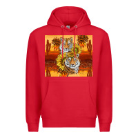 Red tigers with scratches Premium Hoodie - TumblerDesignByShophia