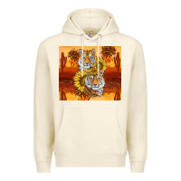 Sandshell tigers with scratches Premium Hoodie - TumblerDesignByShophia