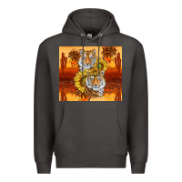 Smoke tigers with scratches Premium Hoodie - TumblerDesignByShophia