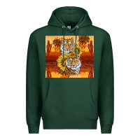 Sports Green tigers with scratches Premium Hoodie - TumblerDesignByShophia
