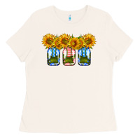 Bone american sunflower mason jar Ladies Tee - HRA Design Shop