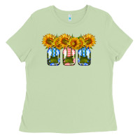 Matcha american sunflower mason jar Ladies Tee - HRA Design Shop