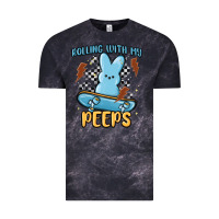 Cloud Black skateboard bunny Vintage Tee - MaliasSmallBusiness