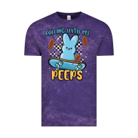Cloud Purple skateboard bunny Vintage Tee - MaliasSmallBusiness