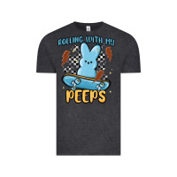 Vintage Black skateboard bunny Vintage Tee - MaliasSmallBusiness