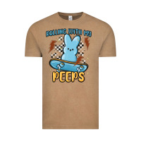 Vintage Coffee skateboard bunny Vintage Tee - MaliasSmallBusiness