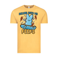Vintage Mustard skateboard bunny Vintage Tee - MaliasSmallBusiness