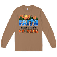 Toasted Coconut faith can move mountains Long Sleeve Tee - MaliasSmallBusiness