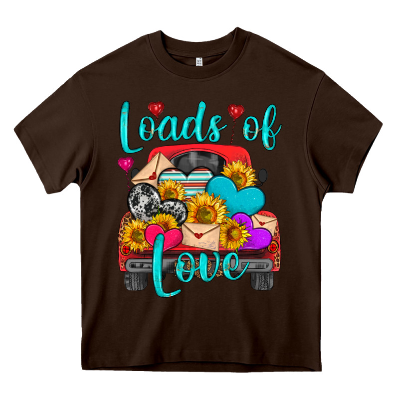 Loads Of Love With Truck Heavy Core Tee by HRA Design Shop | Teevron