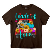 Chocolate Brown loads of love with truck Heavy Core Tee - HRA Design Shop