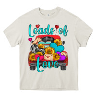Cream loads of love with truck Heavy Core Tee - HRA Design Shop