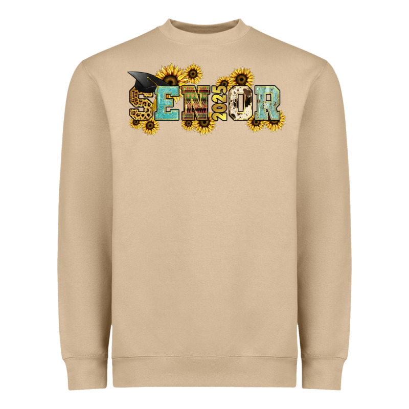 Senior 2025 Sunflowers Heavyweight Sweatshirt by NancyCooperArtShop | Teevron