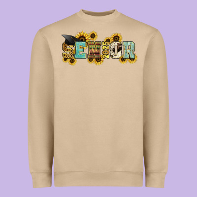 Senior 2025 Sunflowers Heavyweight Sweatshirt Designed By Nancycooperartshop