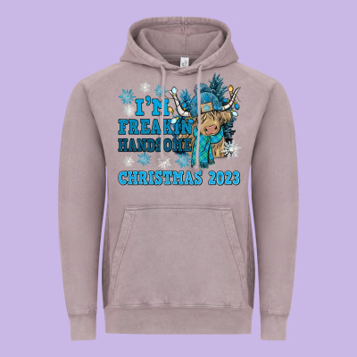 Im Freakin Freezin Christmas 2023 Vintage Hoodie Designed By Nancycooperartshop
