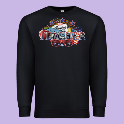 American Teacher 4th Of July Premium Sweatshirt Designed By Howdyjamesfarm