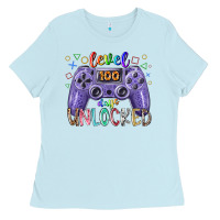 Baby Blue level days unclocked Ladies Tee - RacoonDesign