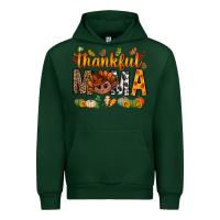 Forest Green thankful mama and turkey bbs Urban Hoodie - BundleAndBundleShop