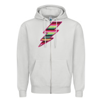 Dove Grey Pink Serape Lightning Zipper Hoodie - Bettercallsaul