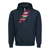 Navy Pink Serape Lightning Zipper Hoodie - Bettercallsaul