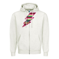 Oatmeal Heather Pink Serape Lightning Zipper Hoodie - Bettercallsaul