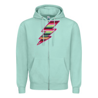 Seafoam Pink Serape Lightning Zipper Hoodie - Bettercallsaul