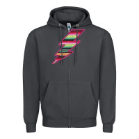 Smoke Pink Serape Lightning Zipper Hoodie - Bettercallsaul