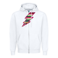 White Pink Serape Lightning Zipper Hoodie - Bettercallsaul