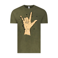 Vintage Olive love needs no words Vintage Tee - MaliasSmallBusiness
