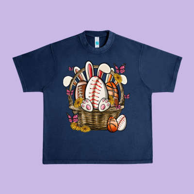 Easter Basket Sports Urban Heavy Tee Designed By Maliassmallbusiness