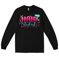 Black hair stylist Long Sleeve Tee - MaliasSmallBusiness