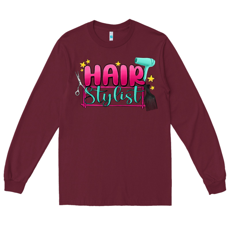Hair Stylist Long Sleeve Tee by MaliasSmallBusiness | Teevron