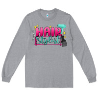 Heather Grey hair stylist Long Sleeve Tee - MaliasSmallBusiness