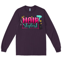 Plum hair stylist Long Sleeve Tee - MaliasSmallBusiness
