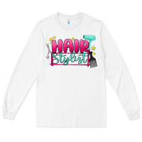 White hair stylist Long Sleeve Tee - MaliasSmallBusiness