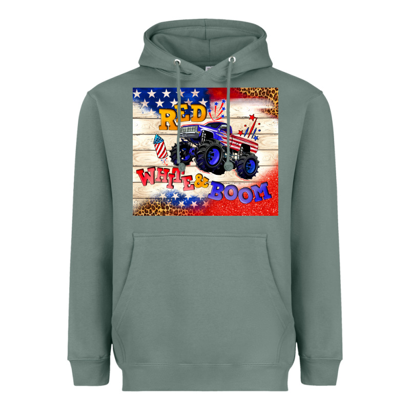 Red White & Boom Heavyweight Hoodie by TumblerDesignByShophia | Teevron
