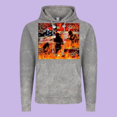 Western Firefighters With Thin Red Line Vintage Hoodie Designed By Lillyallendesigns