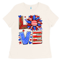 Bone love america sunflower Ladies Tee - HRA Design Shop