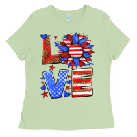Matcha love america sunflower Ladies Tee - HRA Design Shop