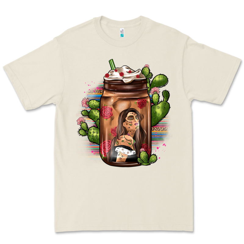 Mexican Coffee Cup Cactus Premium Tee by JahusDesignShop | Teevron