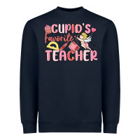 Navy cupid's favorite teacher Heavyweight Sweatshirt - MaliasSmallBusiness
