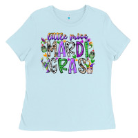 Baby Blue little miss mardi gras Ladies Tee - RacoonDesign