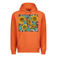 Carrot turquoise sunflowers with gemstones Premium Hoodie - TumblerDesignByShophia