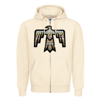 Sandshell Western Green Aztec Thunderbird Zipper Hoodie - Bettercallsaul