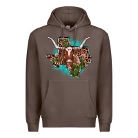 Coffee texas longhorn texas map Premium Hoodie - JahusDesignShop