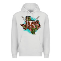 Dove Grey texas longhorn texas map Premium Hoodie - JahusDesignShop