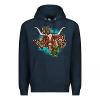 Navy texas longhorn texas map Premium Hoodie - JahusDesignShop