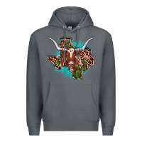 Rock texas longhorn texas map Premium Hoodie - JahusDesignShop