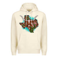 Sandshell texas longhorn texas map Premium Hoodie - JahusDesignShop